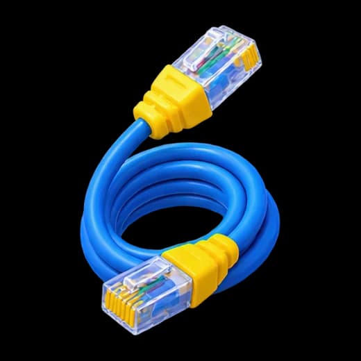Coiled Ethernet Cable