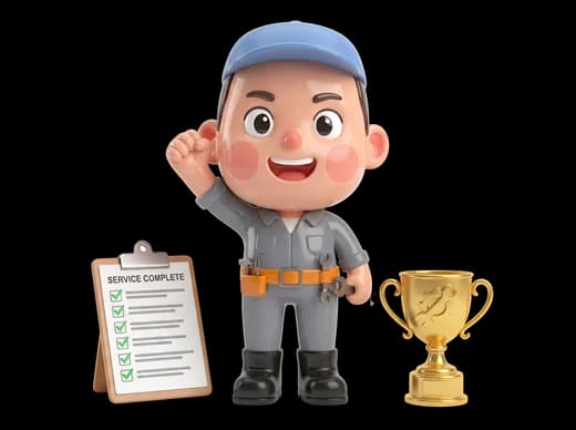 Mechanic with Trophy