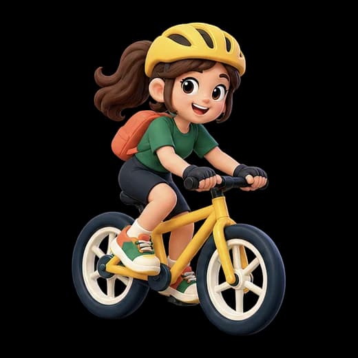 Girl Riding Bicycle
