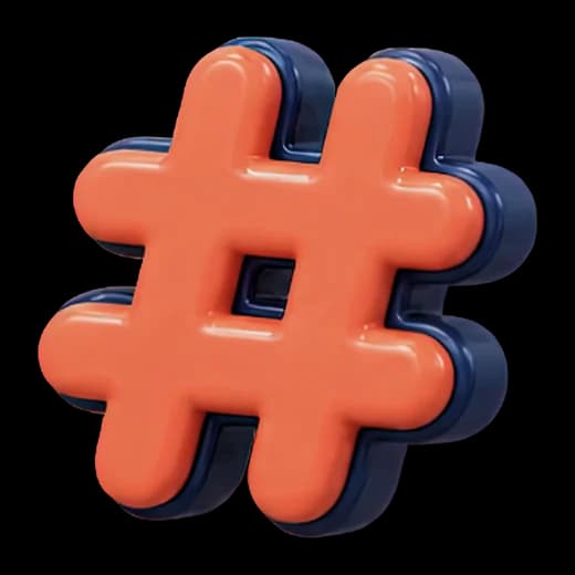 Colorful Hashtag Symbol