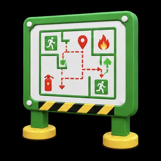 Safety Map Sign
