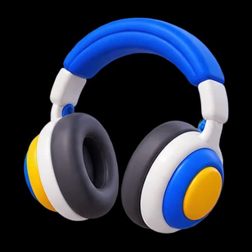 Stylized Colorful Headphones