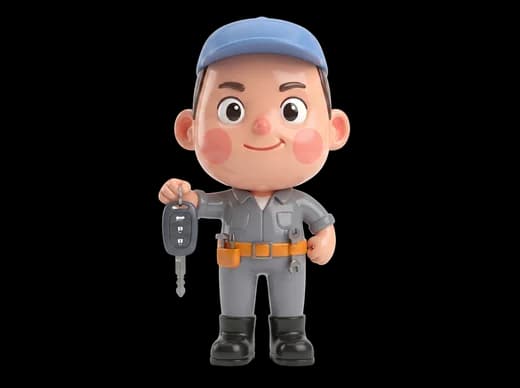 Mechanic with Car Keys