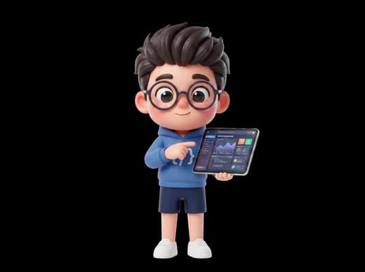 Character with Tablet