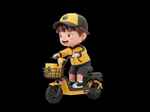 Delivery Boy on Scooter