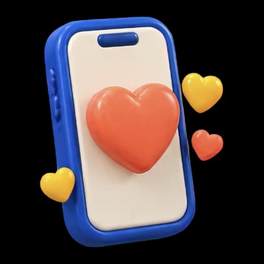Heart-Shaped Mobile Phone