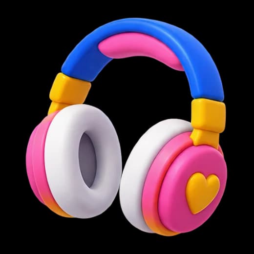 Stylized Colorful Headphones