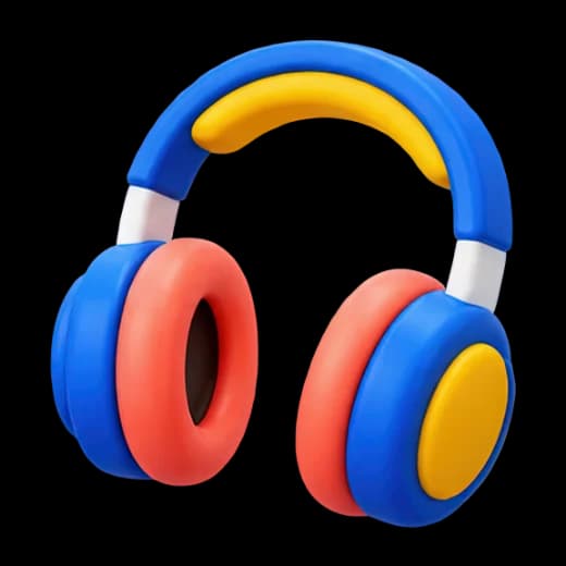 Stylized Colorful Headphones