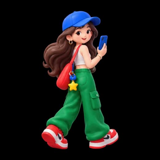Character with Smartphone