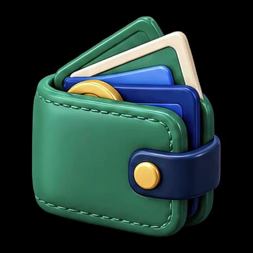 Colorful Wallet with Cards