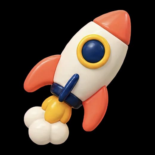 Colorful Toy Rocket