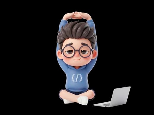 Character Stretching at Desk