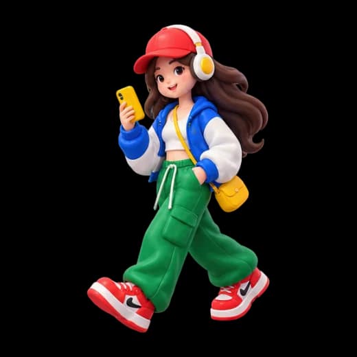 Casual Character with Smartphone