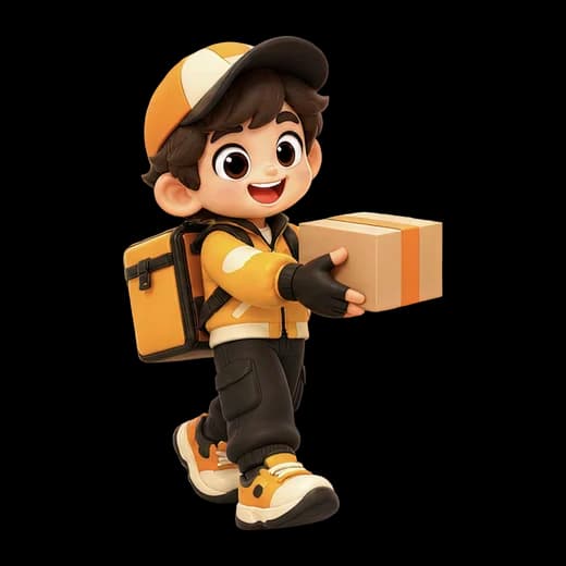 Delivery Character with Package