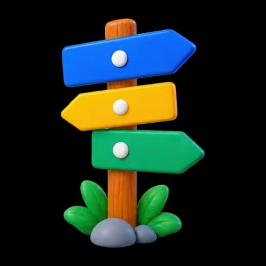 Colorful Directional Signpost