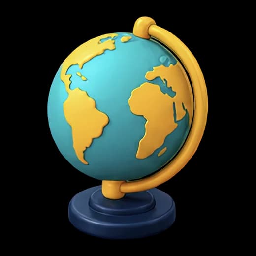 Colorful World Globe