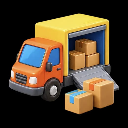 Delivery Truck with Boxes