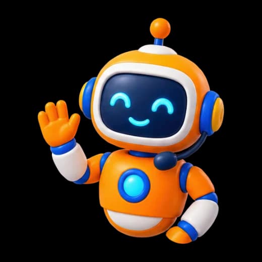 Cheerful Robot Waving