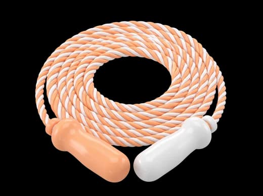 Jump rope with orange handles