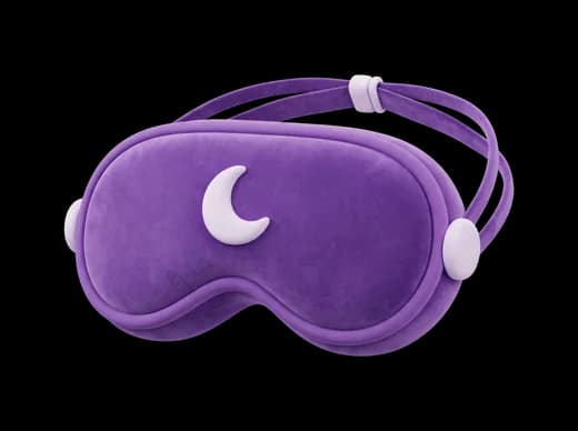 Purple sleep mask