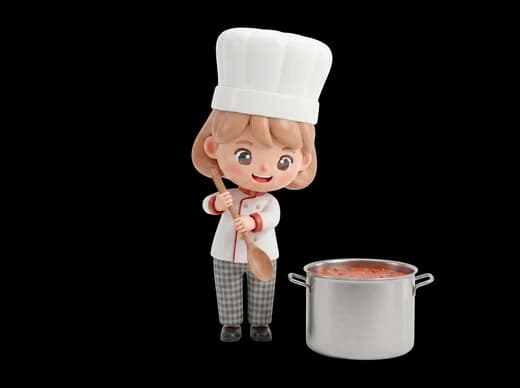 Chef Stirring Pot