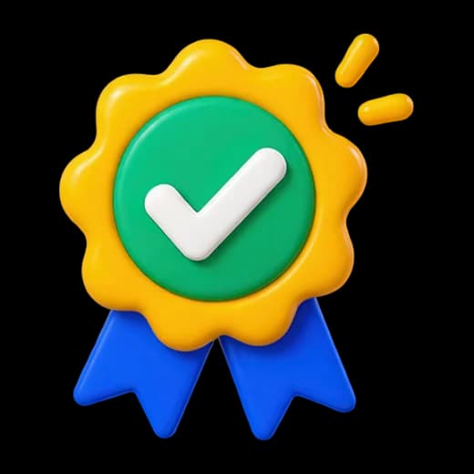 Achievement Badge with Checkmark