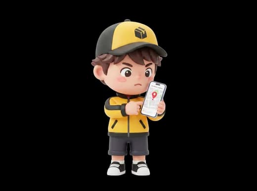 Delivery Boy Checking Map