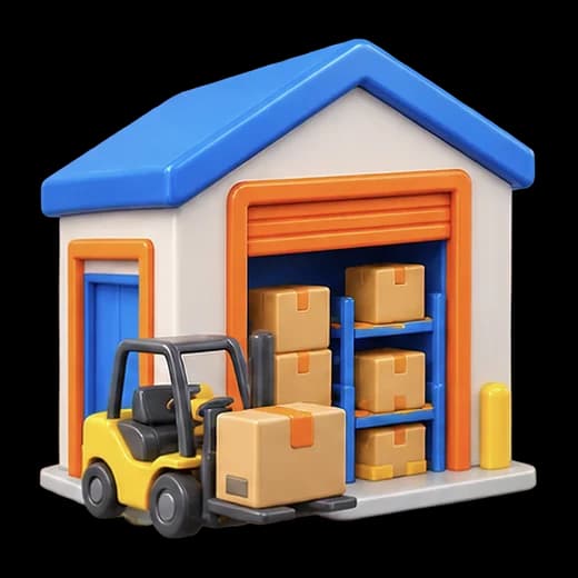 Warehouse with Forklift