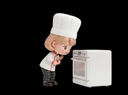 Chef Checking Oven