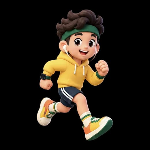 Running Character in Sportswear