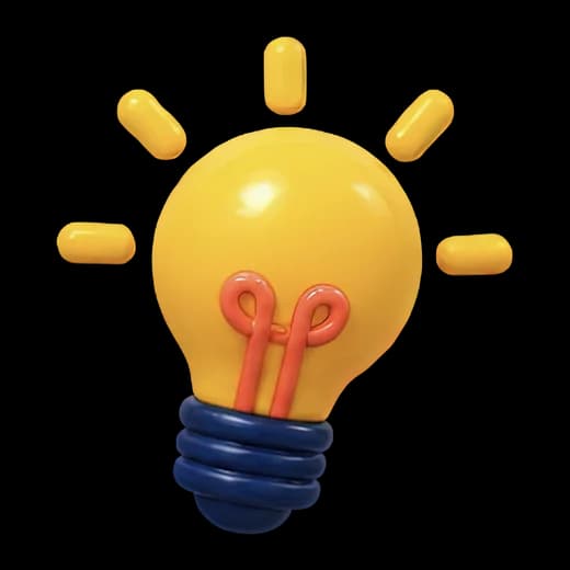 Playful Light Bulb Icon