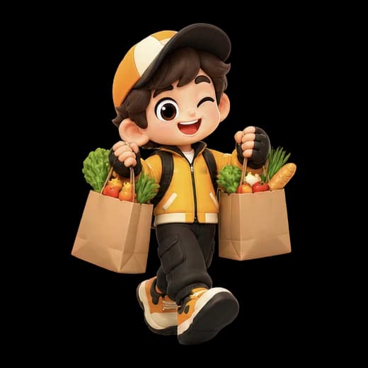 Grocery Delivery Character