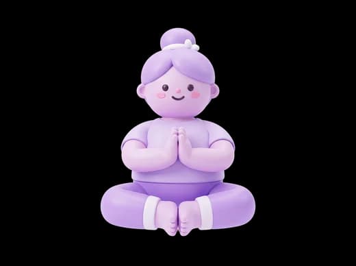 Yoga figure in meditation pose