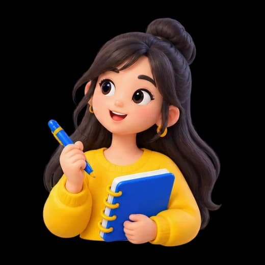 Cheerful Student with Notebook