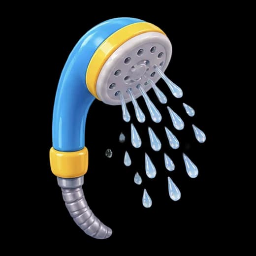 Shower Head with Water