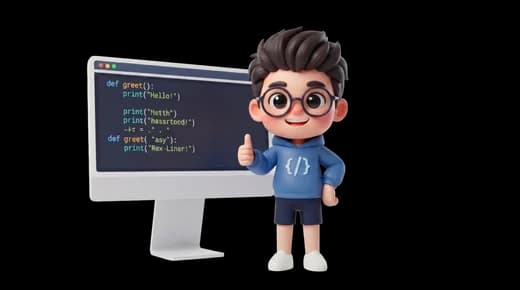 Character with Coding Screen