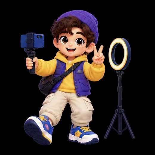 Content Creator with Smartphone
